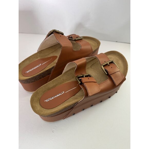 NEW Intentionally Blank Cooper 2 Platform Leather Sandals Rule Breaker 40 US 9.5 - Picture 4 of 7